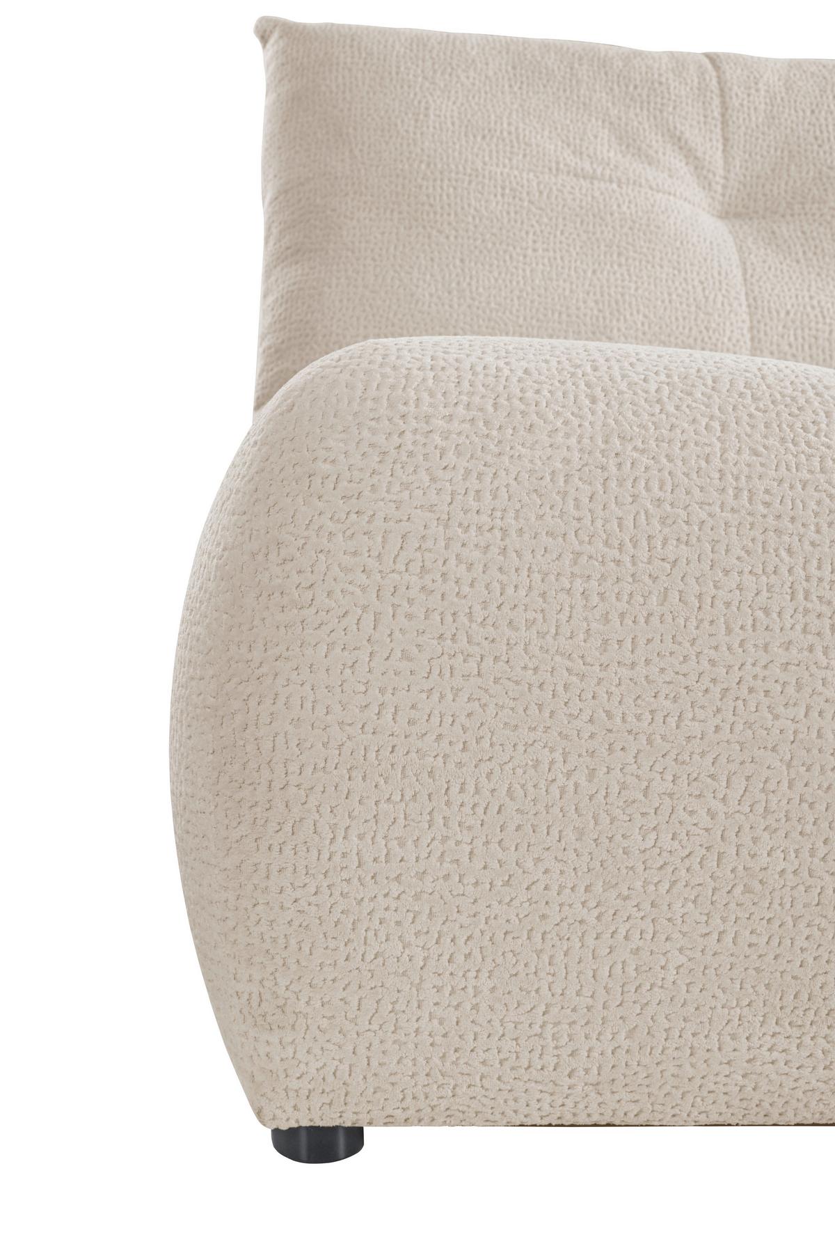 Schlafsofa Milo, Creme B: 209 Cm - Creme/Schwarz, Design, Holz/Holzwerkstoff (209/100/103cm) - MID.YOU