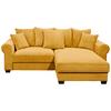 Ecksofa Maureen Gelb Cord - Gelb/Schwarz, KONVENTIONELL, Textil (255/185cm) - MID.YOU