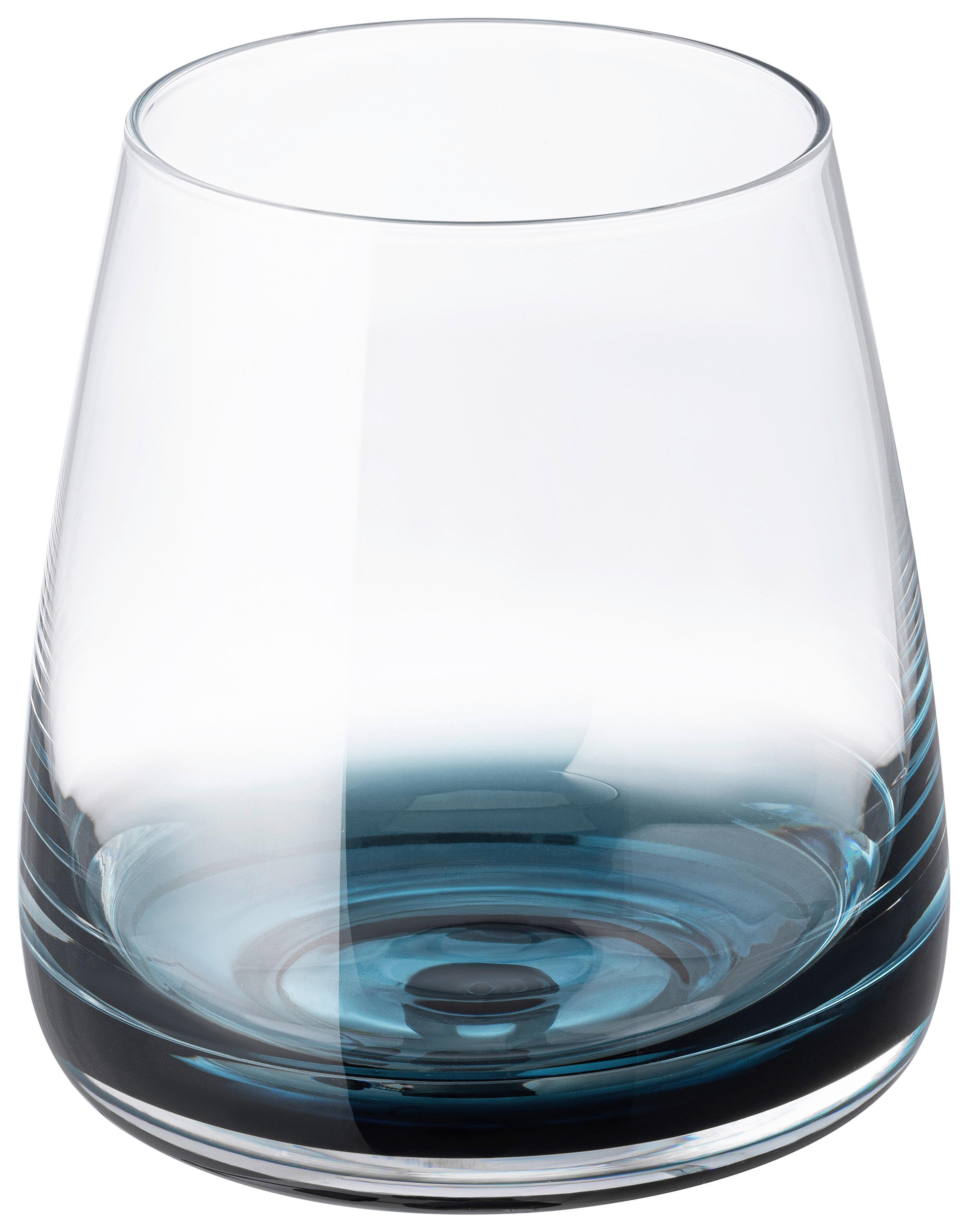 TRINKGLAS AURORA - Pastellblau, Design, Glas (8,5/9.5cm) - Luca Bessoni