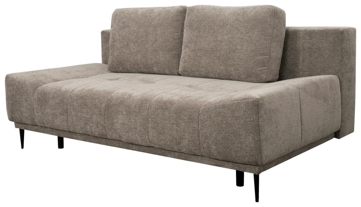 Schlafsofa Malpenza Braun B: 199 cm - Schwarz/Braun, Trend, Textil (199/91/110cm)