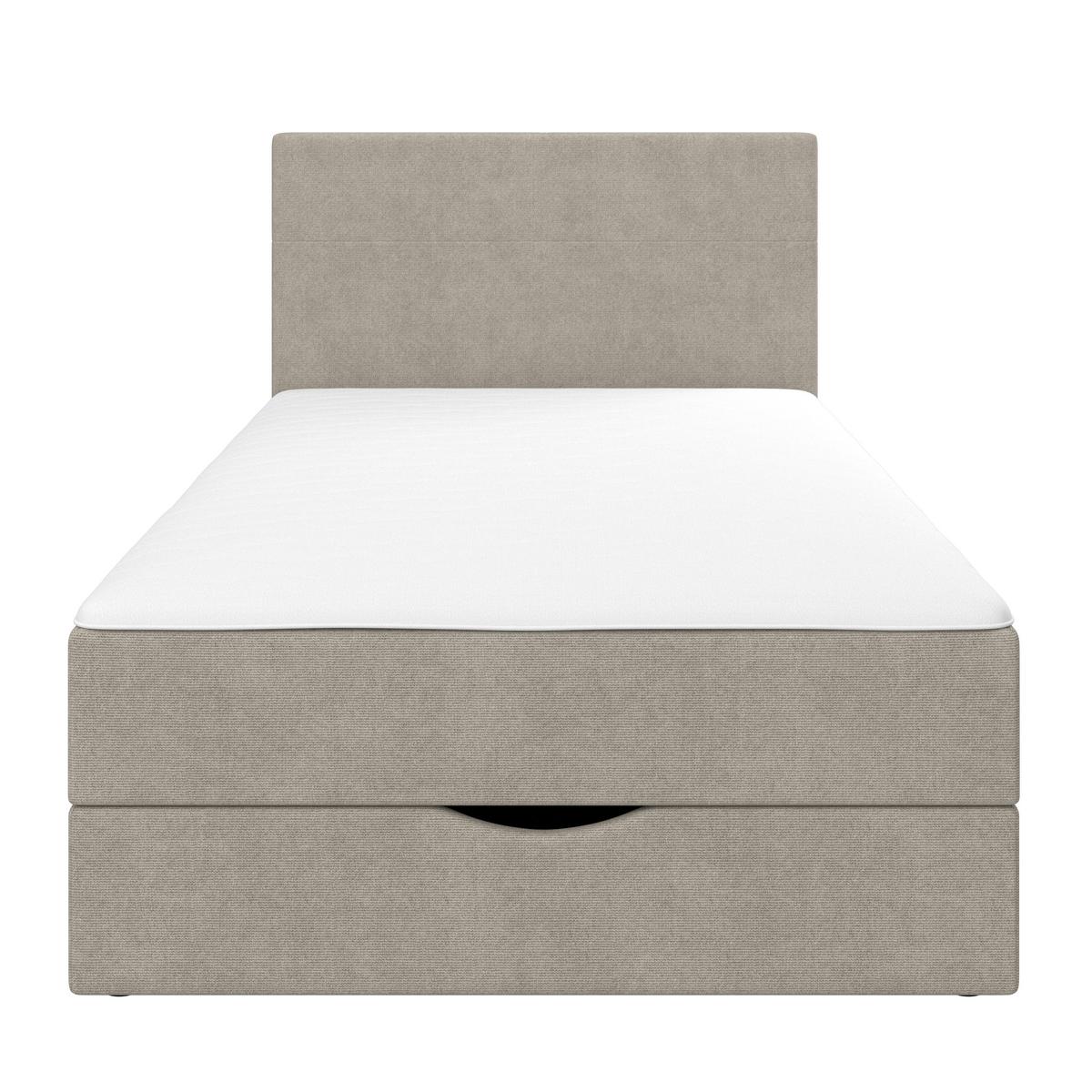 Boxspringová posteľ ACE 120x200, béžová - čierna/béžová, Modern, drevo/textil (120/200cm) - Bessagi Home