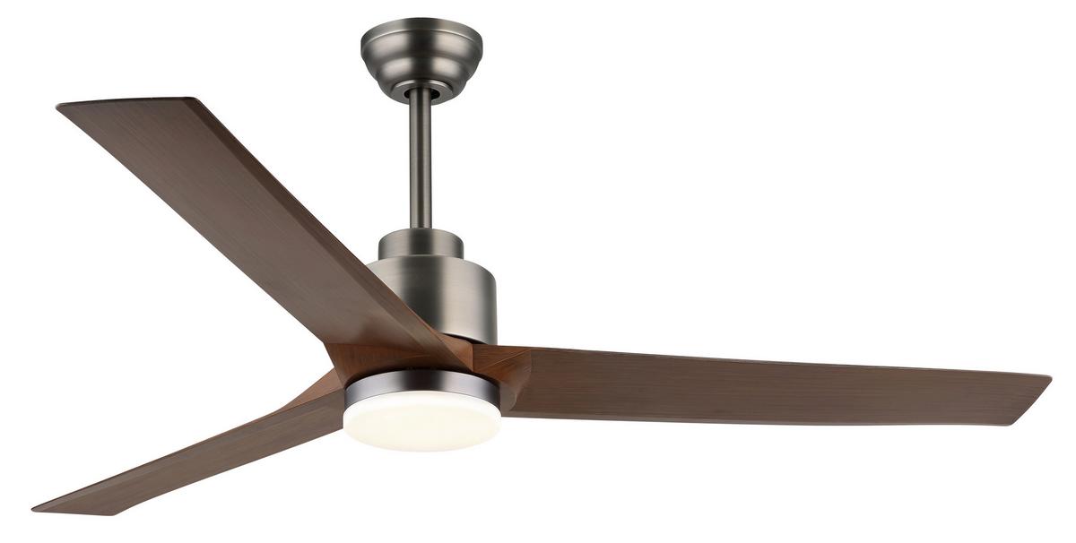 Deckenventilator Modesto Opal Grau D: 148 cm - Dunkelgrau/Opal, KONVENTIONELL, Kunststoff/Metall (148/48cm) - Globo