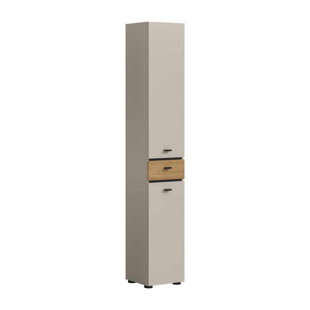 Hochschrank Aqua Kaschmir/Eichefarben B: 32cm