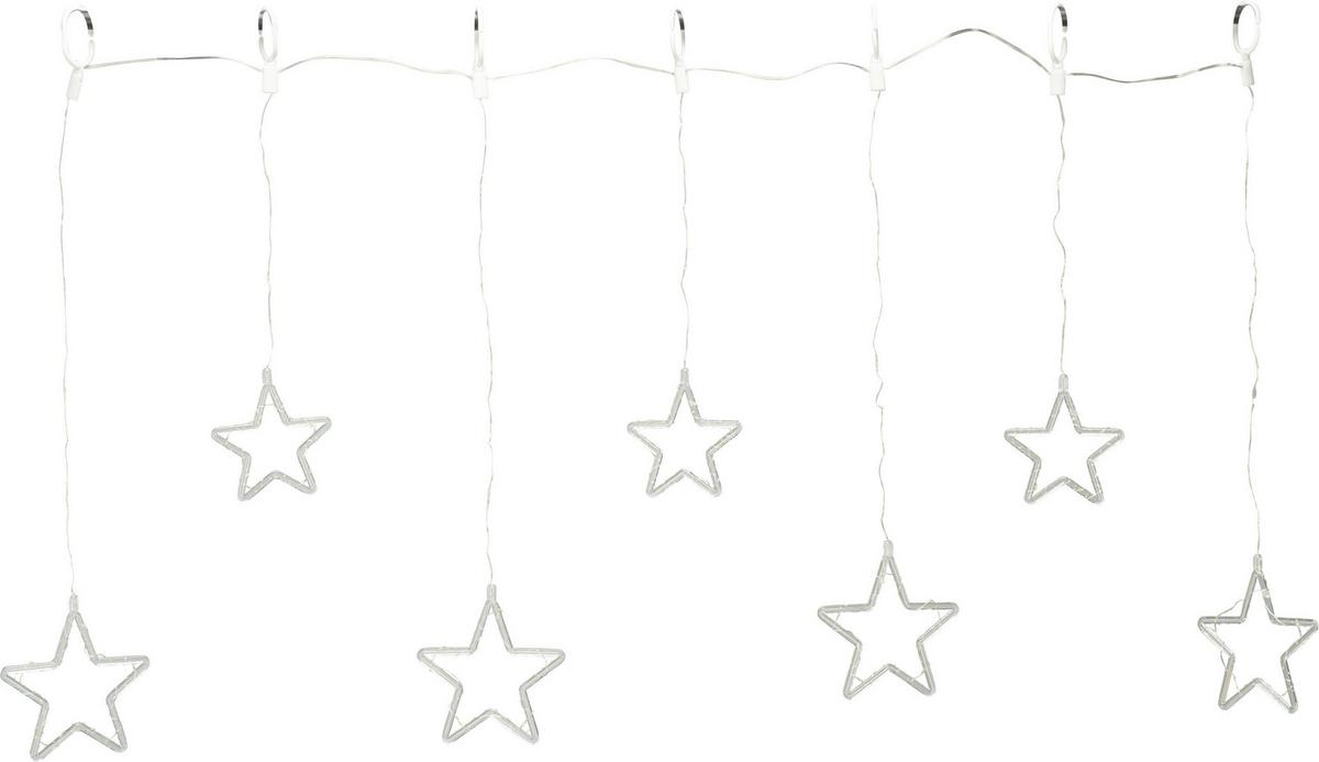 LICHTERVORHANG Sterne, versch. Designs - Transparent, Basics, Kunststoff (120/60cm)