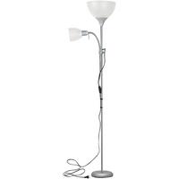 STOJACIA LAMPA VANESSA 2 -BASED- - biela/strieborná, Basics, kov/plast (42/180/21cm) - Mömax