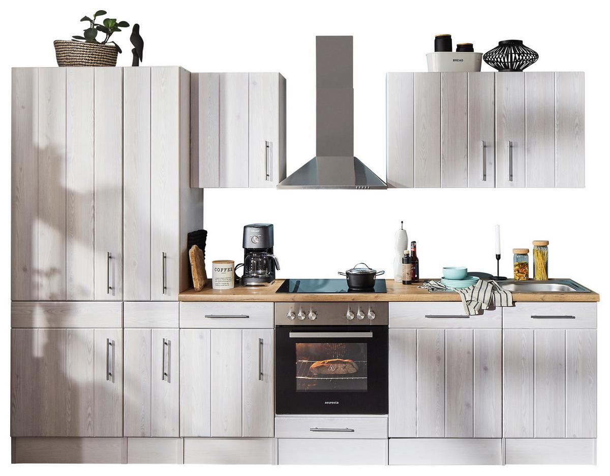 Küchenleerblock Anton Landhaus - Wildeiche/Lärchefarben, Basics, Holzwerkstoff (310cm) - Respekta