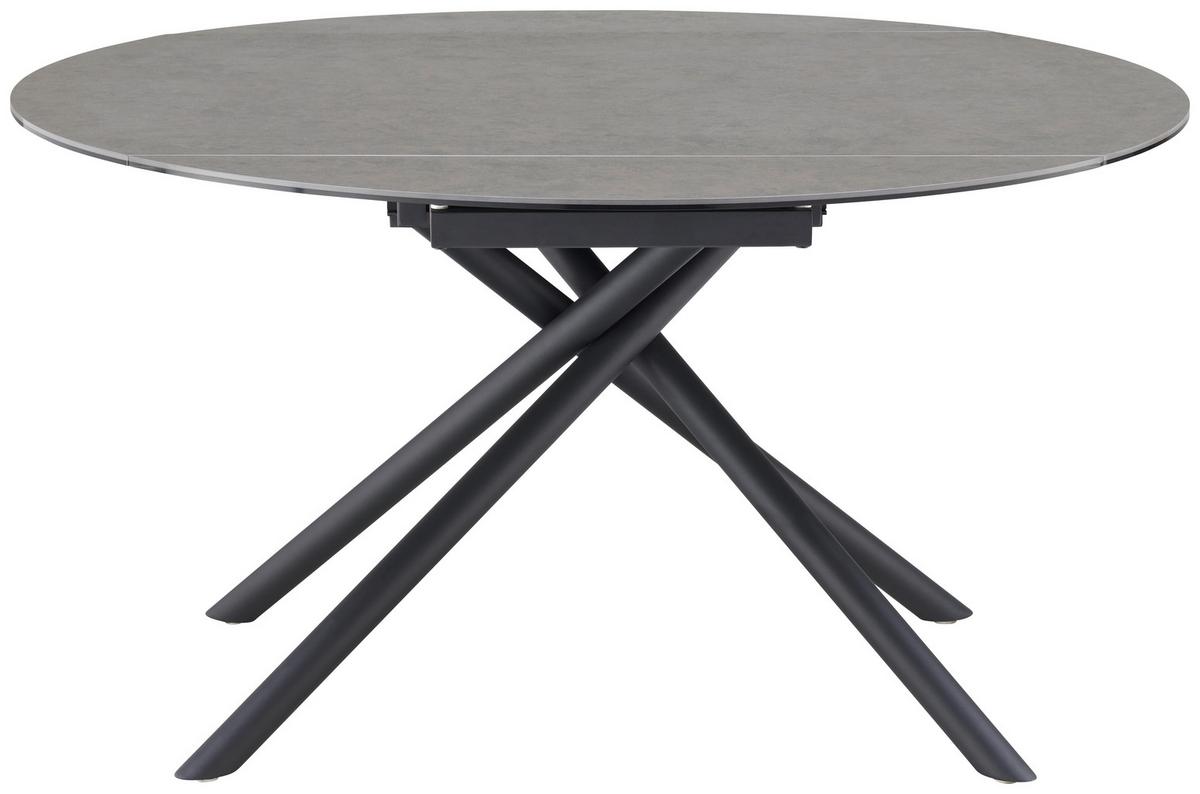 Esstisch Tiana - Anthrazit/Schwarz, LIFESTYLE, Glas/Keramik (90-140/76/140cm) - MID.YOU