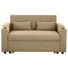 Schlafsofa Athen Khaki B: 150 cm - Khaki/Schwarz, Basics, Textil/Metall (150/91/85cm) - P & B