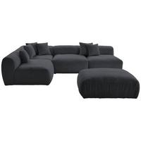 Ecksofa Bloom - Dunkelgrau, Trend, Textil (235/315cm) - Livetastic