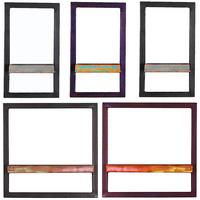 Wandregalset 5--Teilig. Altholz/Schwarz B: 75cm - Multicolor/Schwarz, Design, Holz/Metall (75/75/25cm) - MID.YOU