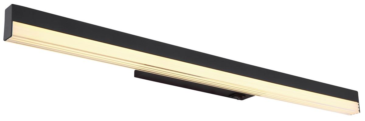 LED-Wandleuchte 41926b - Opal/Schwarz, Basics, Kunststoff/Metall (60/6/4cm) - Globo