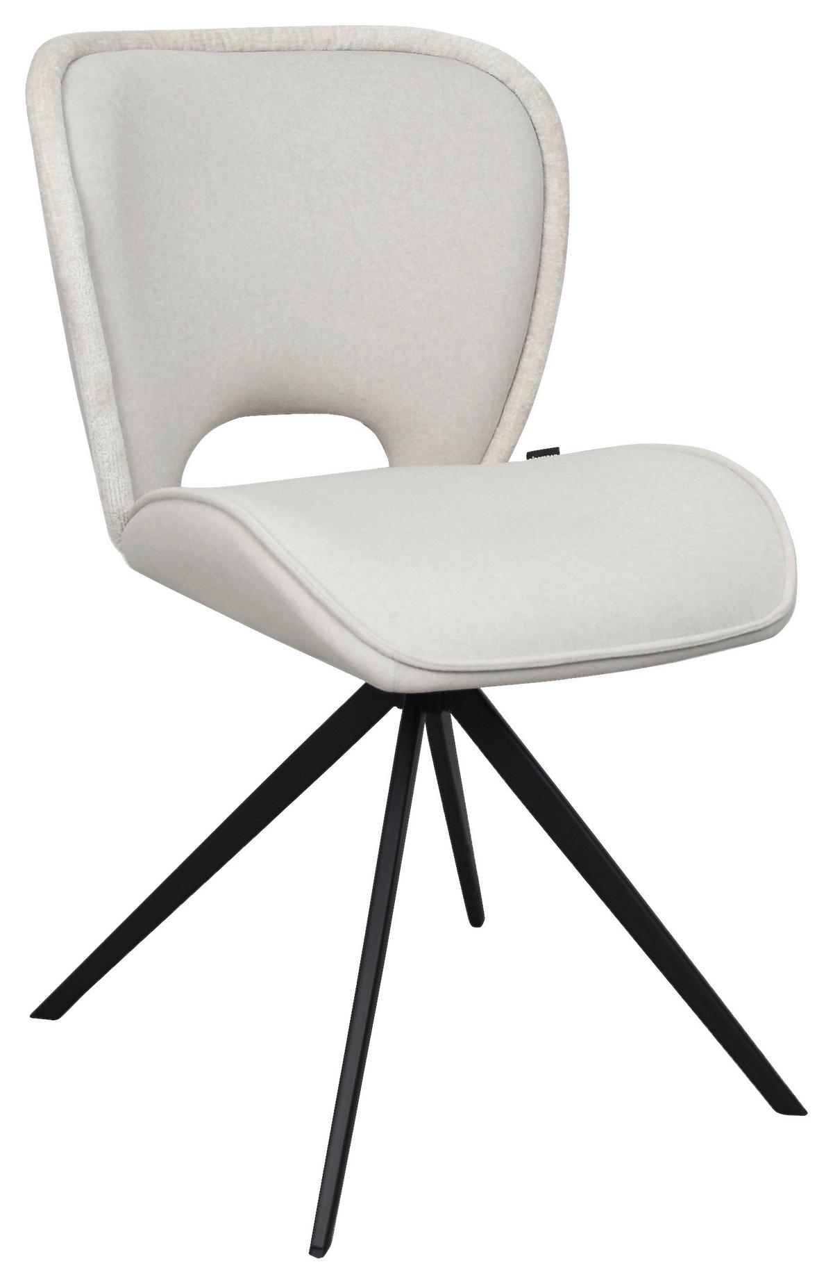 Esszimmerstuhl Dale Beige Echtholz Beine - Beige, MODERN, Holz/Textil (49,5/82,5/60cm) - Livetastic