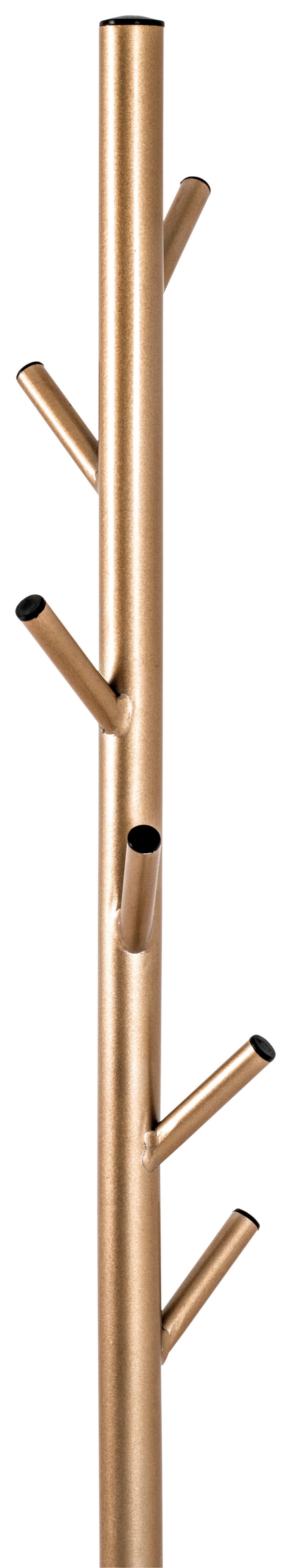 ŠATNÍ STOJAN JANA - černá/barvy zlata, Design, kov/kámen (37/173/37cm)