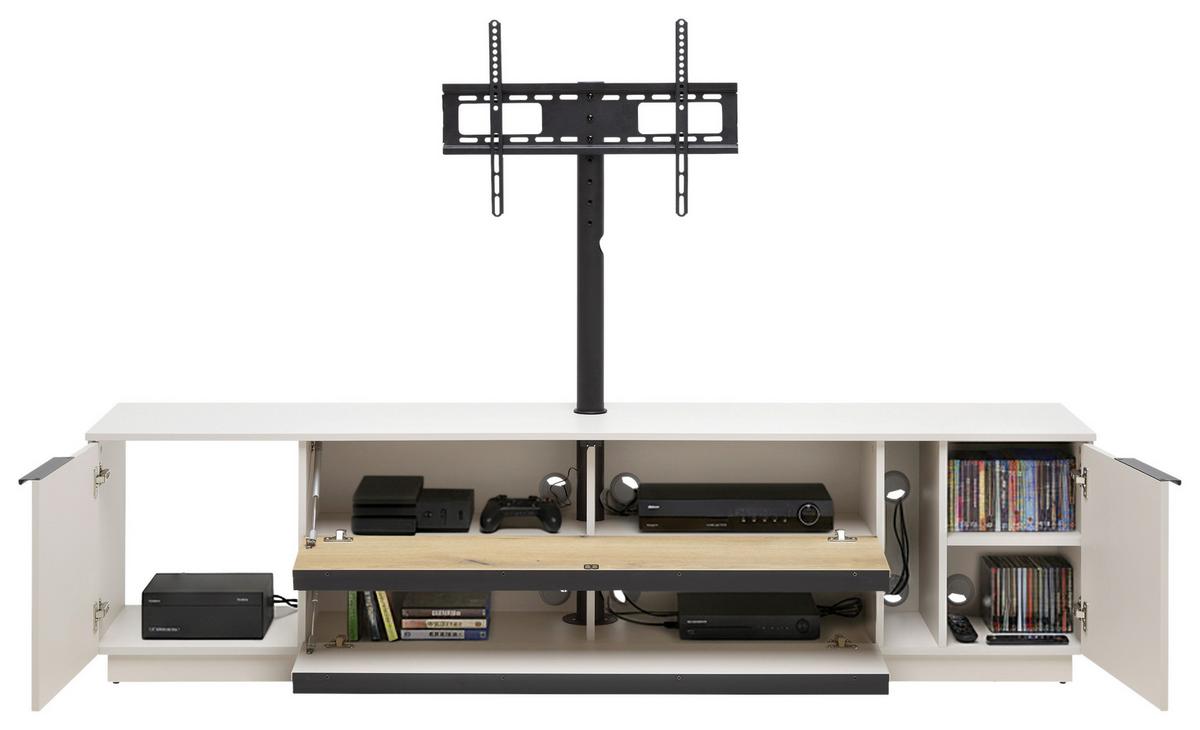 TV-Element Neo vč. LED dekor dub/kašmír - barvy dubu/černá, Moderní, kov/kompozitní dřevo (210/53/40cm) - Mömax