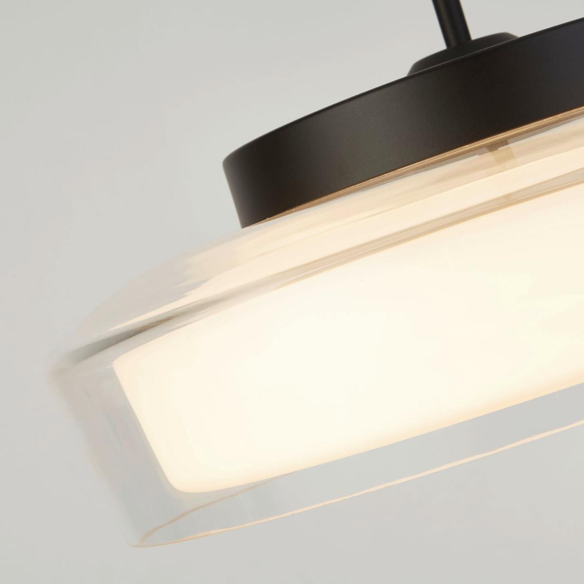 Pendelleuchte 60962bk - Klar/Opal, Basics, Glas/Metall (30/150cm)