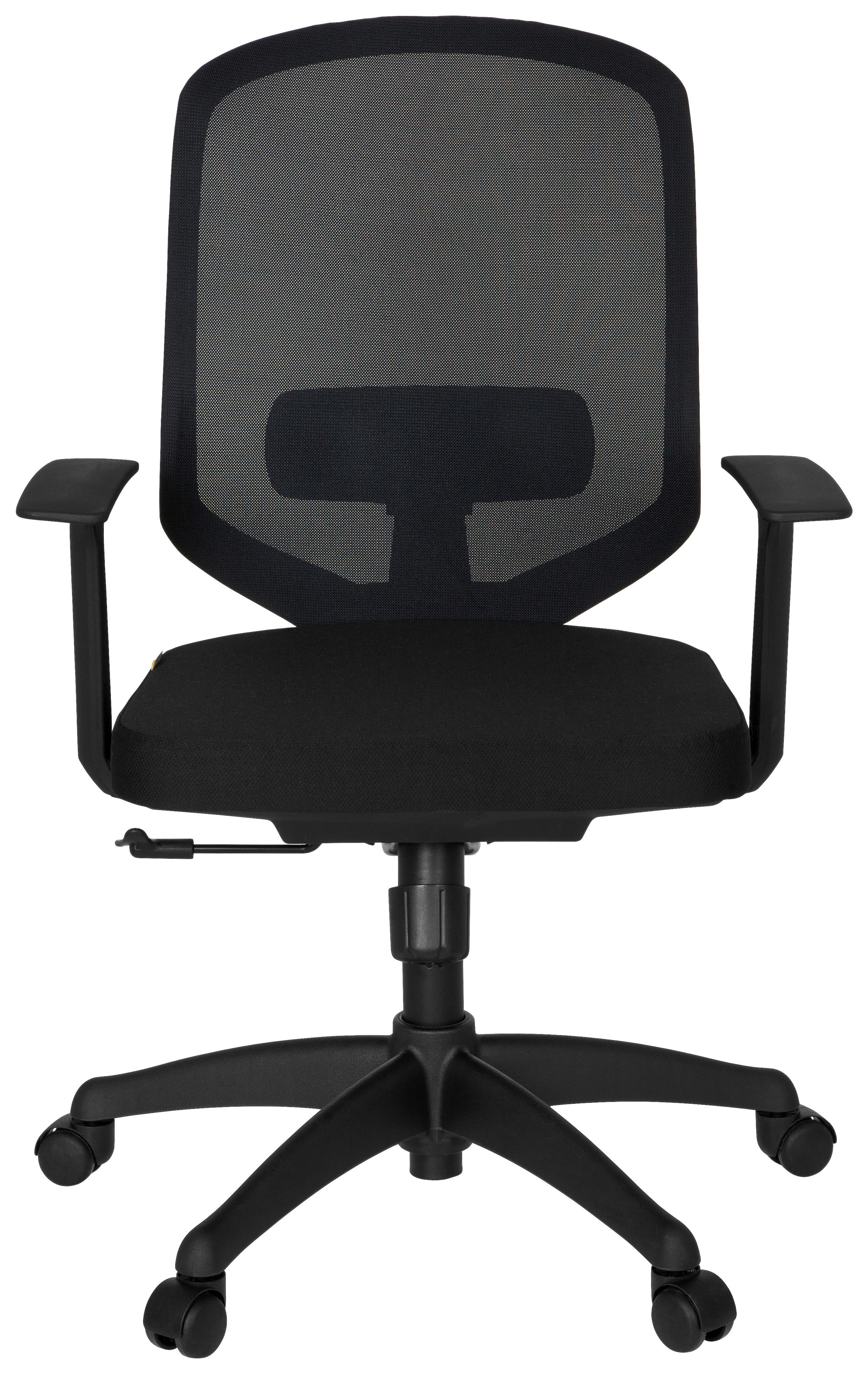 Drehstuhl Delight Schwarz - Schwarz, MODERN, Kunststoff/Textil (56/105/44cm) - MID.YOU