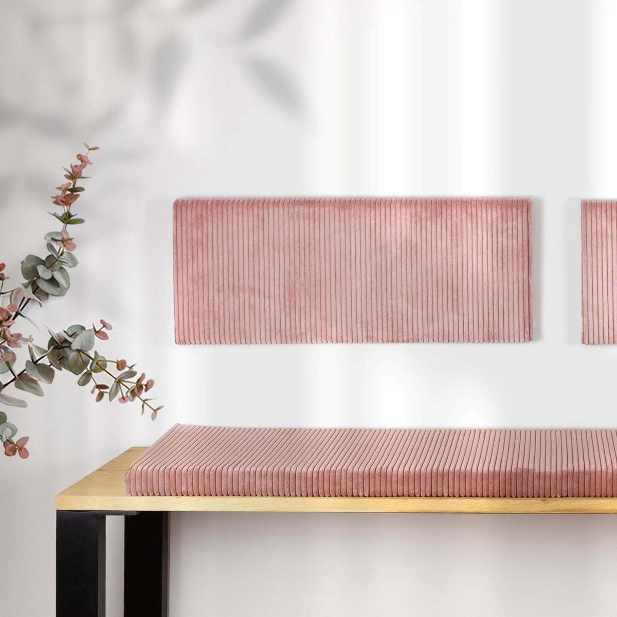 POLSTERPANEEL WANDKISSEN ROSA - Hellrosa, Basics, Kunststoff/Textil (75/30/5cm)