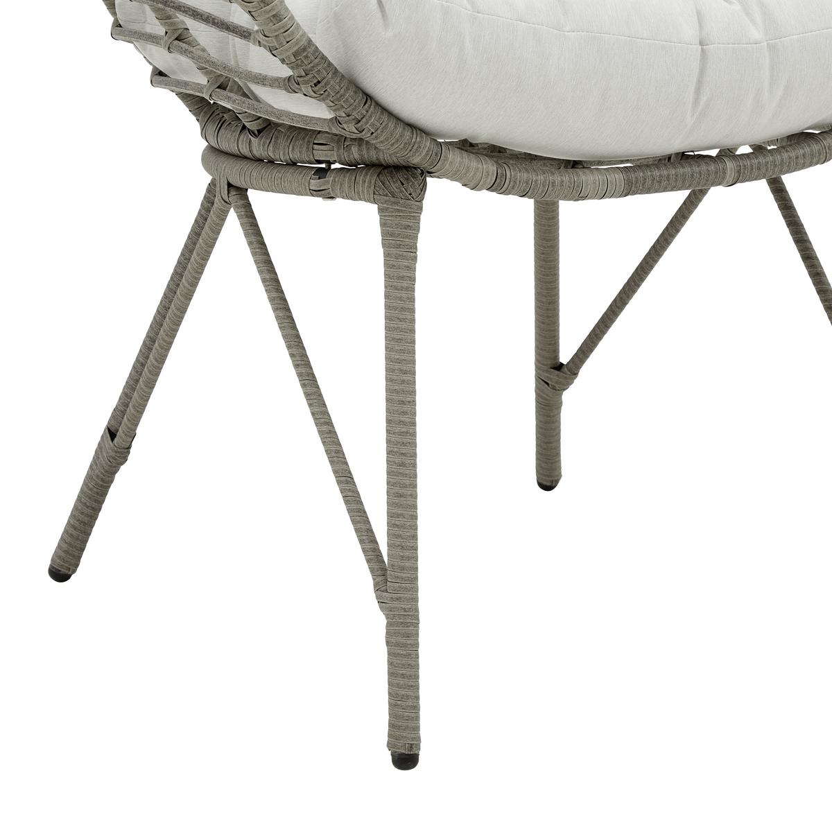 Křeslo MIA - šedá, Moderní, kov/textil (91/153/65cm) - Bessagi Garden