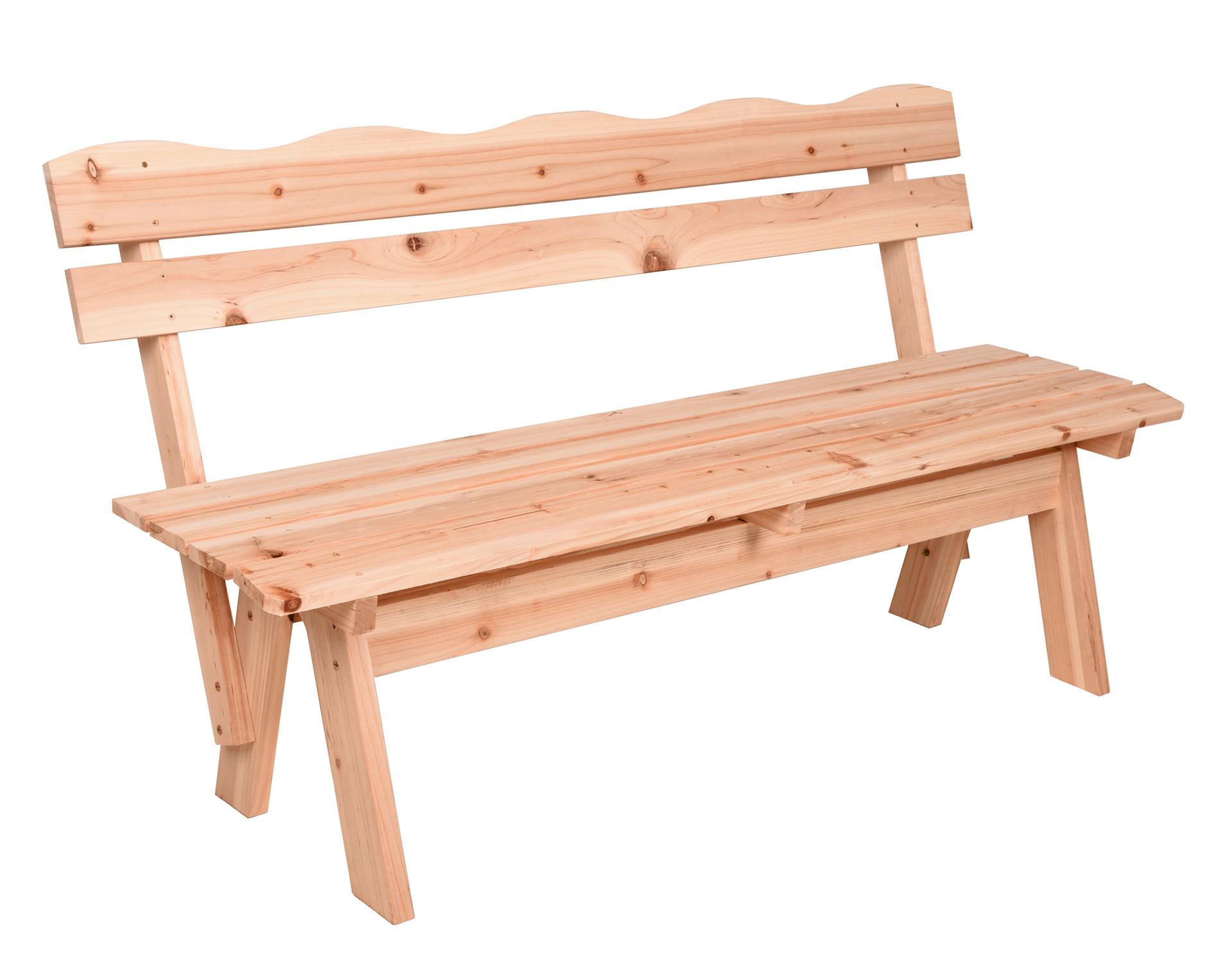 Gartenbank Ragun Natur - Braun, MODERN, Holz (62/82,5/150cm)