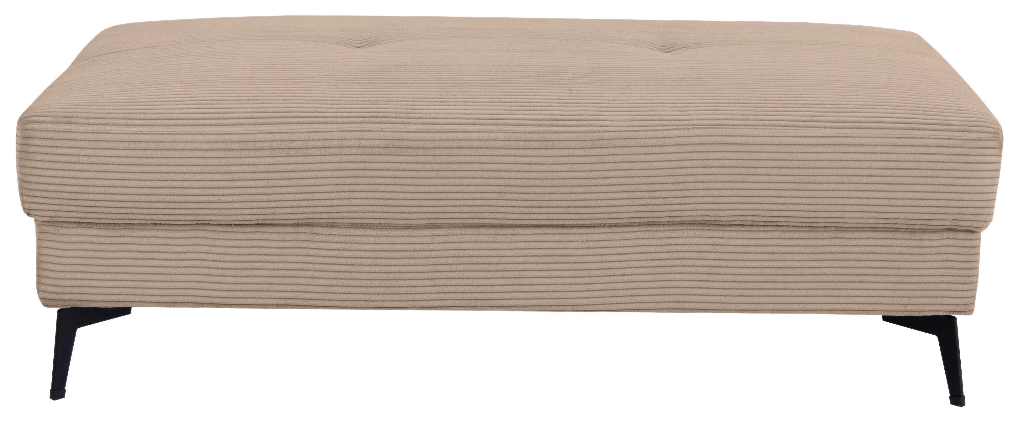 Hocker Zero Graubraun B: 140 cm - Graubraun/Schwarz, Trend, Textil (140/46/80cm)