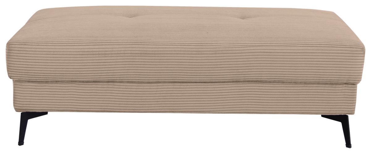 Hocker Zero Graubraun B: 140 cm - Graubraun/Schwarz, Trend, Textil (140/46/80cm)