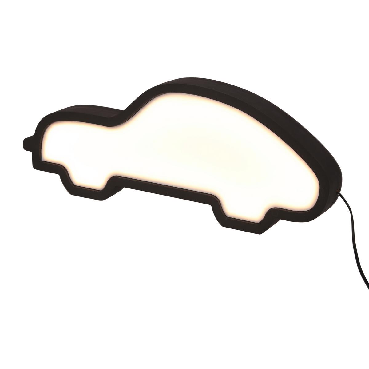 Kindertischleuchte 41-10650 Car - Schwarz, Basics, Holzwerkstoff/Kunststoff (35/3.5/14cm)