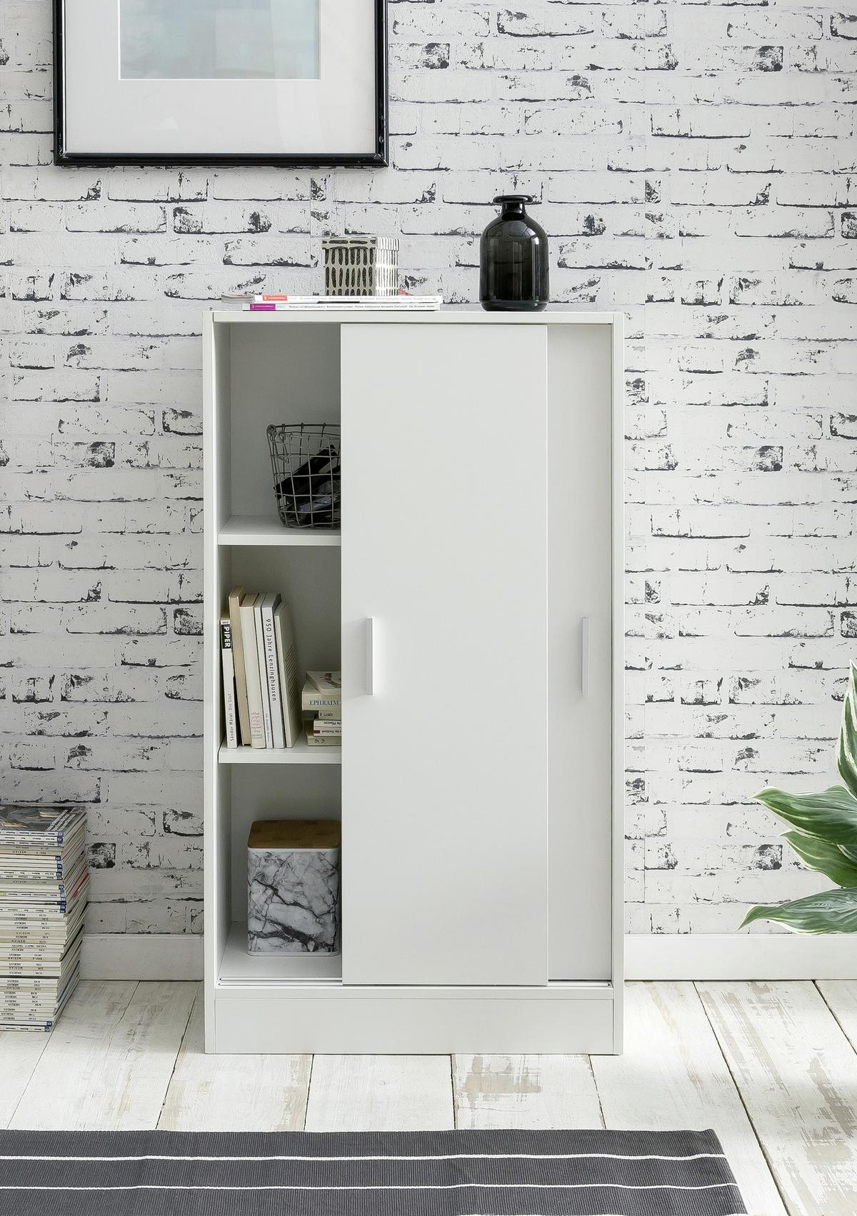 Aktenschrank Weiß B 60 cm - KONVENTIONELL, Holzwerkstoff (60/107,5/28,5cm) - MID.YOU