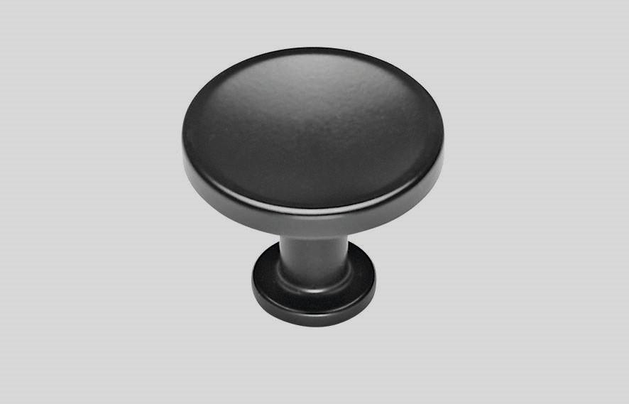 Metallknopf Schwarz Griffe - Schwarz, MODERN, Metall - Vertico