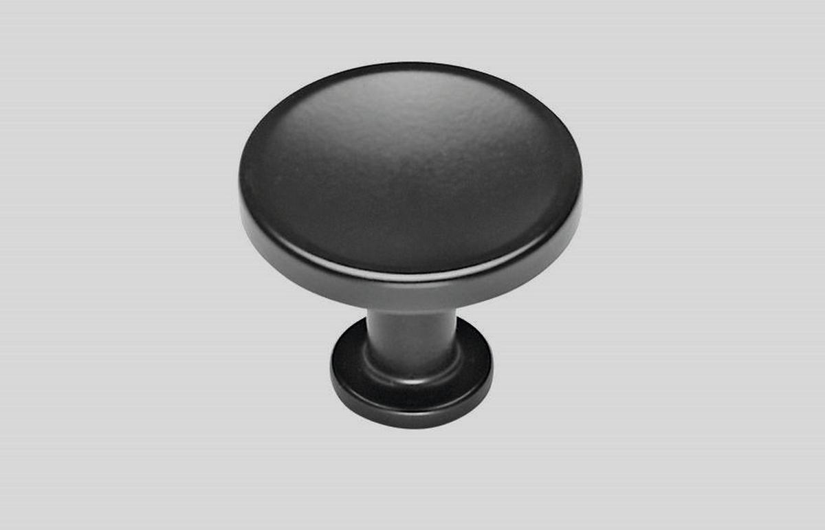 Metallknopf Schwarz Griffe - Schwarz, MODERN, Metall - Vertico