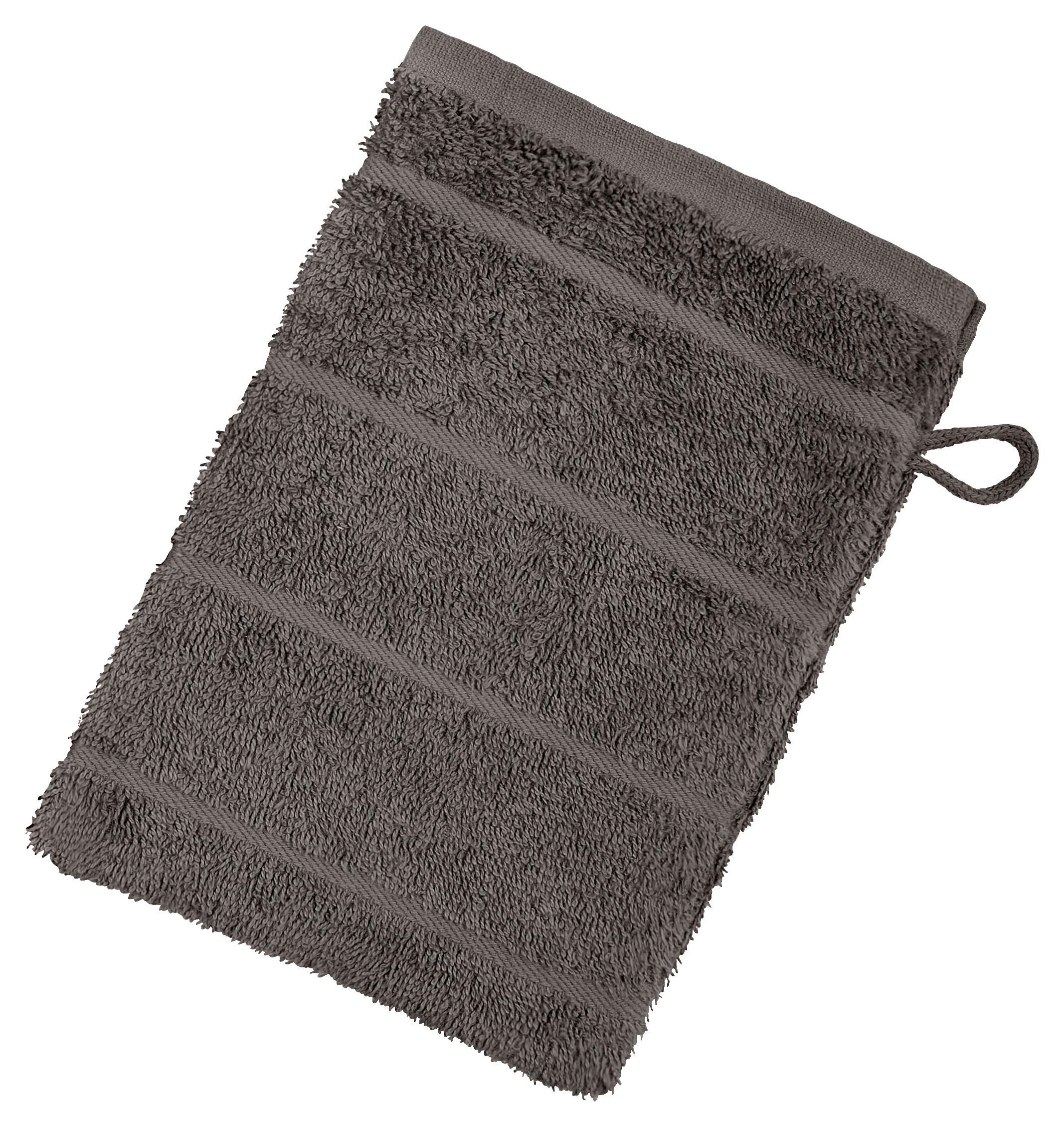 Waschlappen Liliane - Dunkelgrau, KONVENTIONELL, Textil (16/21cm) - Ondega