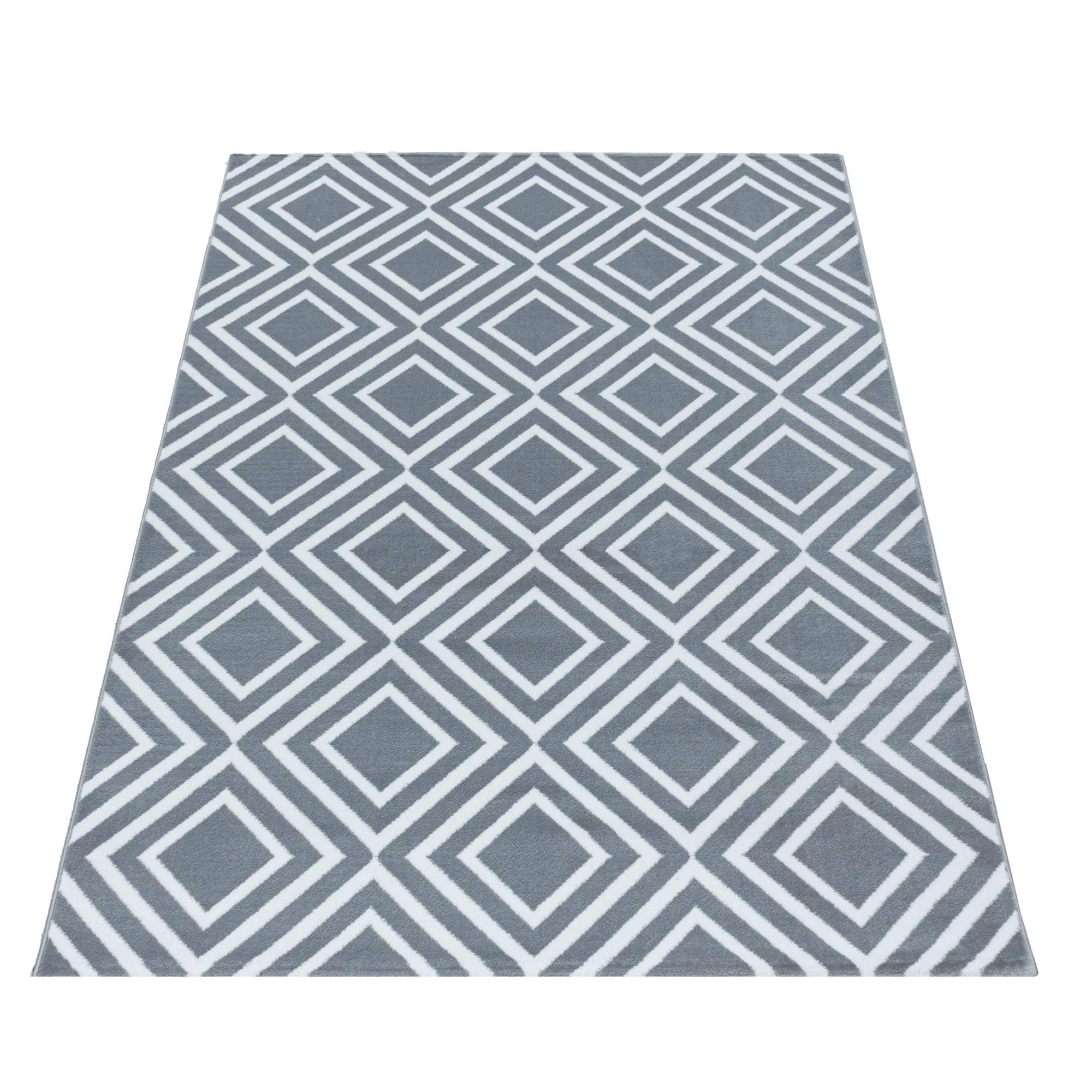 Teppich Läufer Grau Costa 80x250 cm - Grau, Design, Textil (80/250cm)
