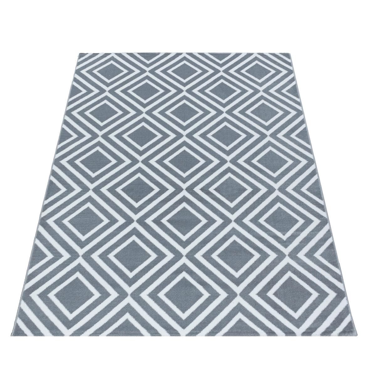 Teppich Läufer Grau Costa 80x250 cm - Grau, Design, Textil (80/250cm)