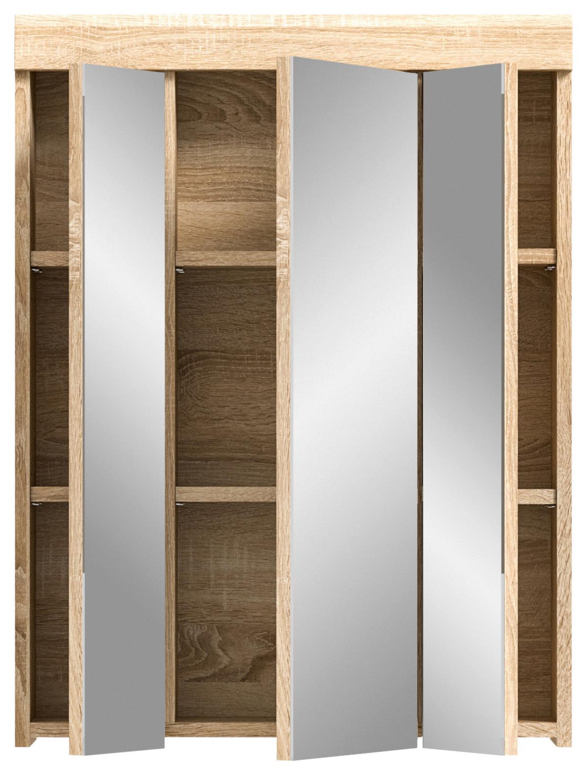 Spiegelschrank Lambada Sonoma Eiche B: 60 Cm - Eichefarben, MODERN, Glas/Holzwerkstoff (60/79/18cm) - MID.YOU