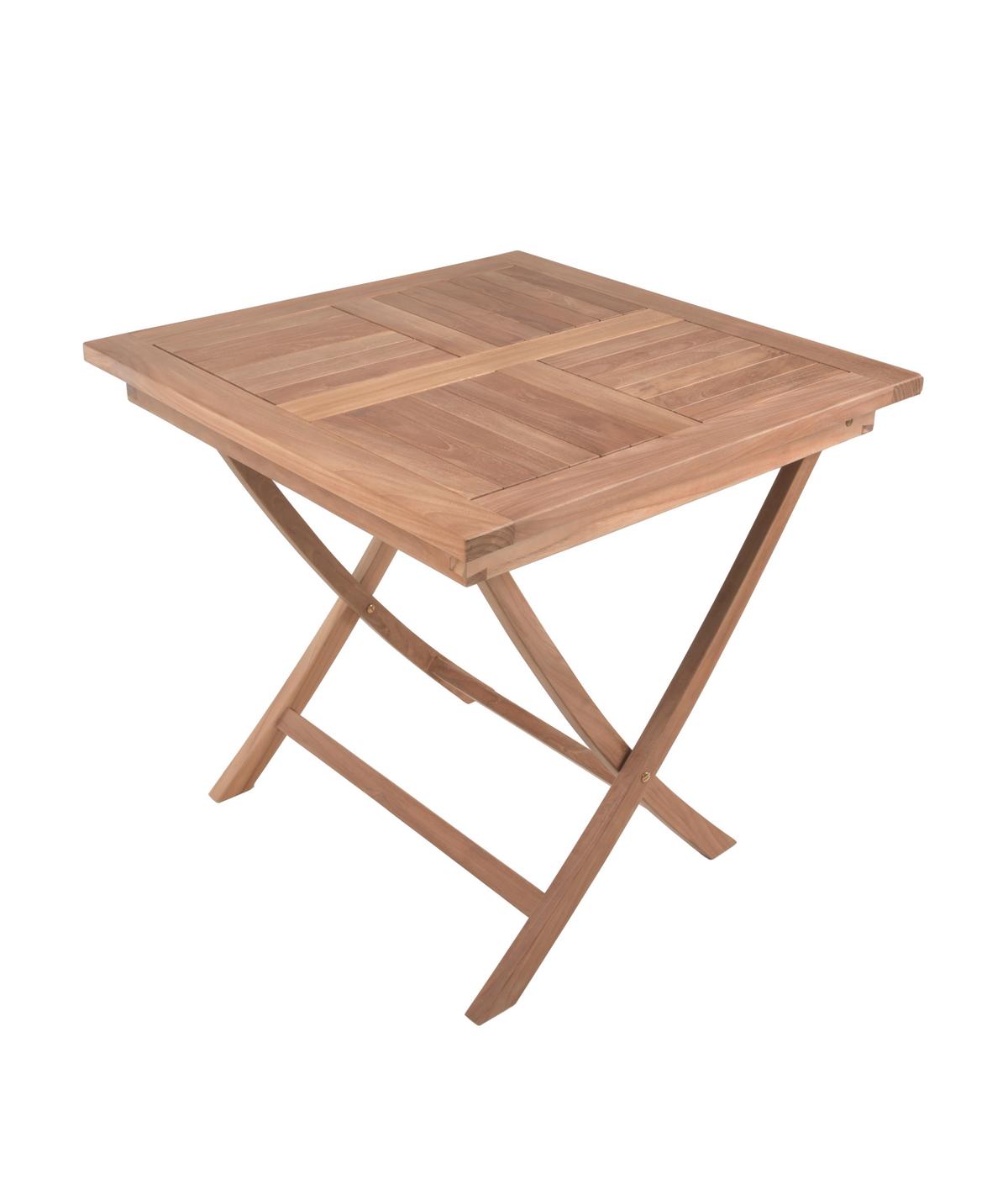 Gartenklapptisch Cidora - Braun, Basics, Holz (80/80/75,5cm) - Gardenson