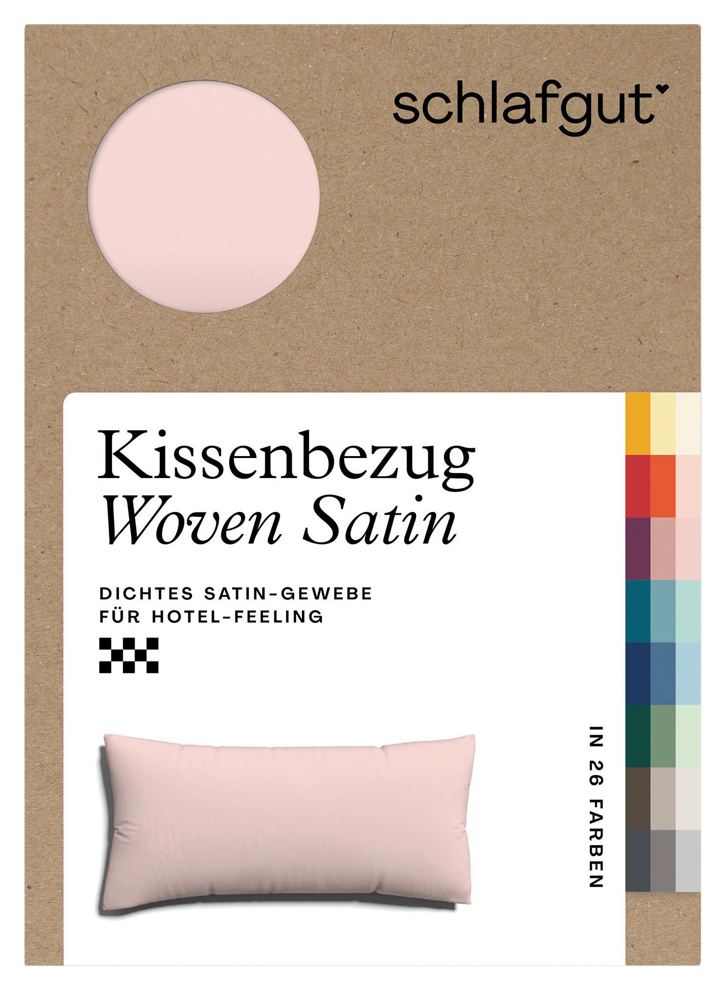 Kopfpolsterbezug Woven Satin - Hellrosa, Basics, Textil (40/80cm) - Schlafgut