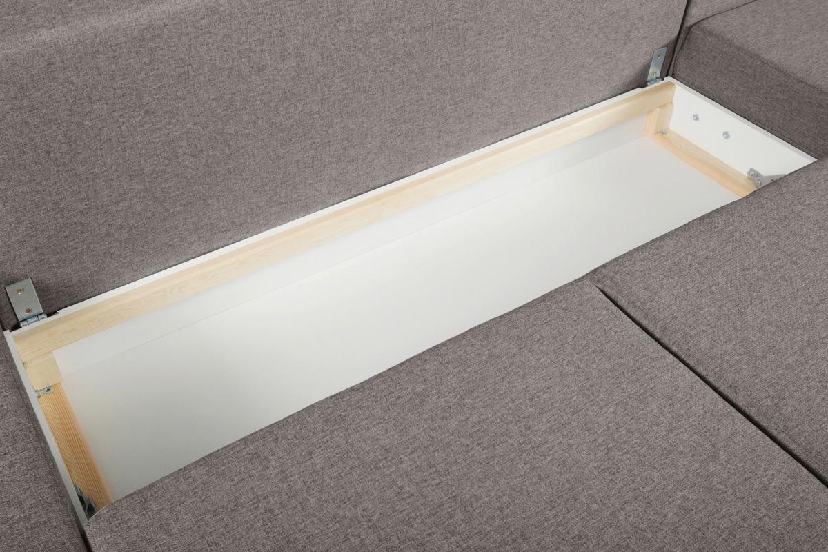 Ecksofa Mit Schlaffunktion Floby Stauraum Greige - Greige/Beige, Trend, Textil (313/215cm) - MID.YOU