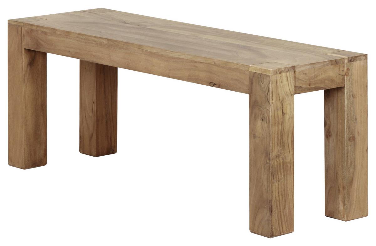 Lavice z masívu Mumbai š: ca. 120 cm - barvy akácie, Moderní, dřevo (120/45/35cm) - MID.YOU
