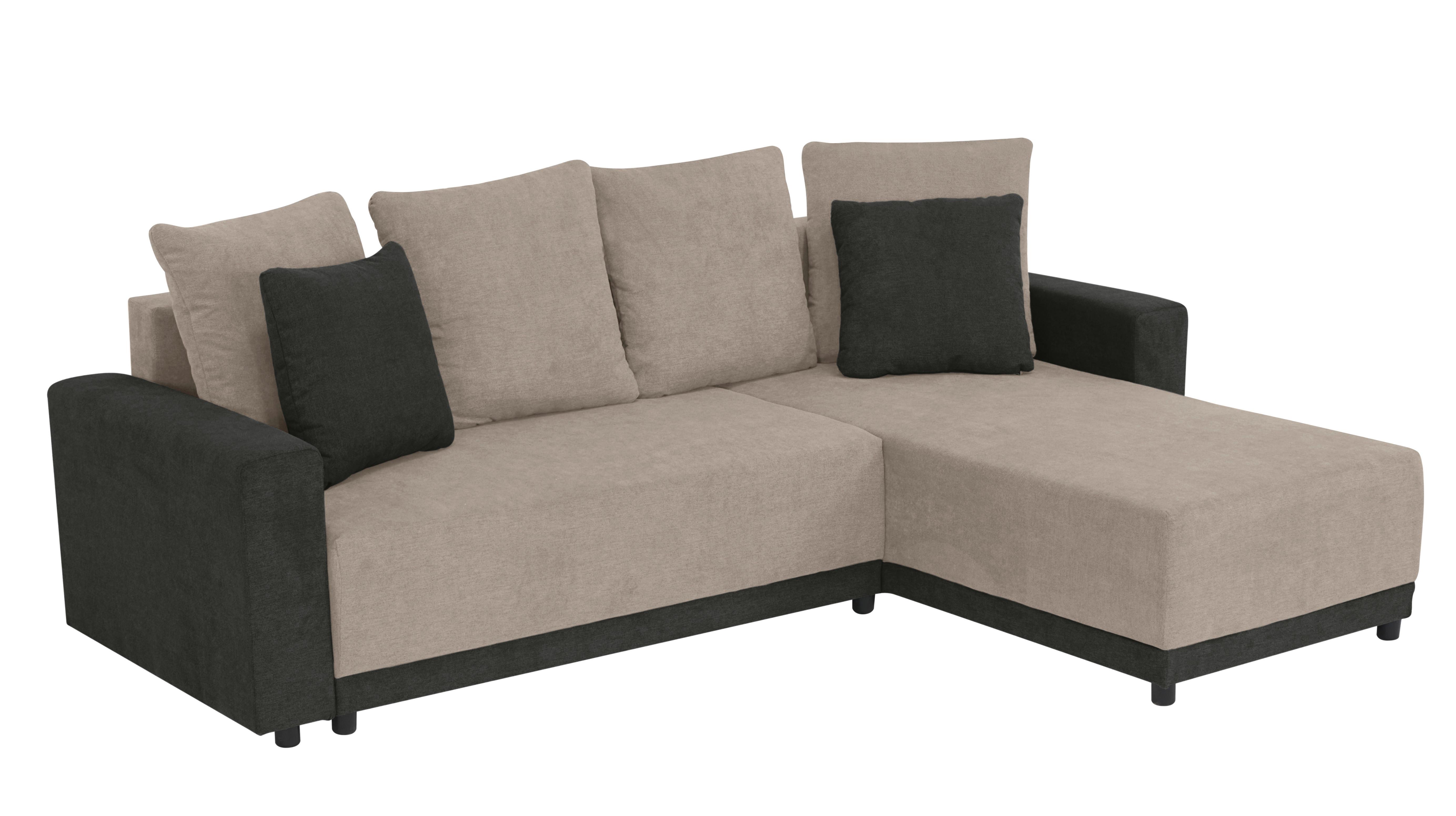 Ecksofa Time Anthrazit, Greige S: 178x248cm - Greige/Anthrazit, Design, Textil (178/248cm) - MID.YOU