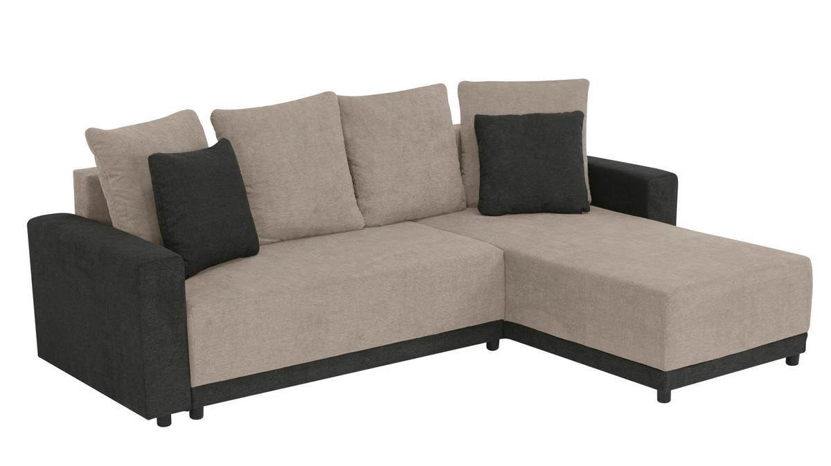 Ecksofa Time Anthrazit, Greige S: 178x248cm - Greige/Anthrazit, Design, Textil (178/248cm) - MID.YOU