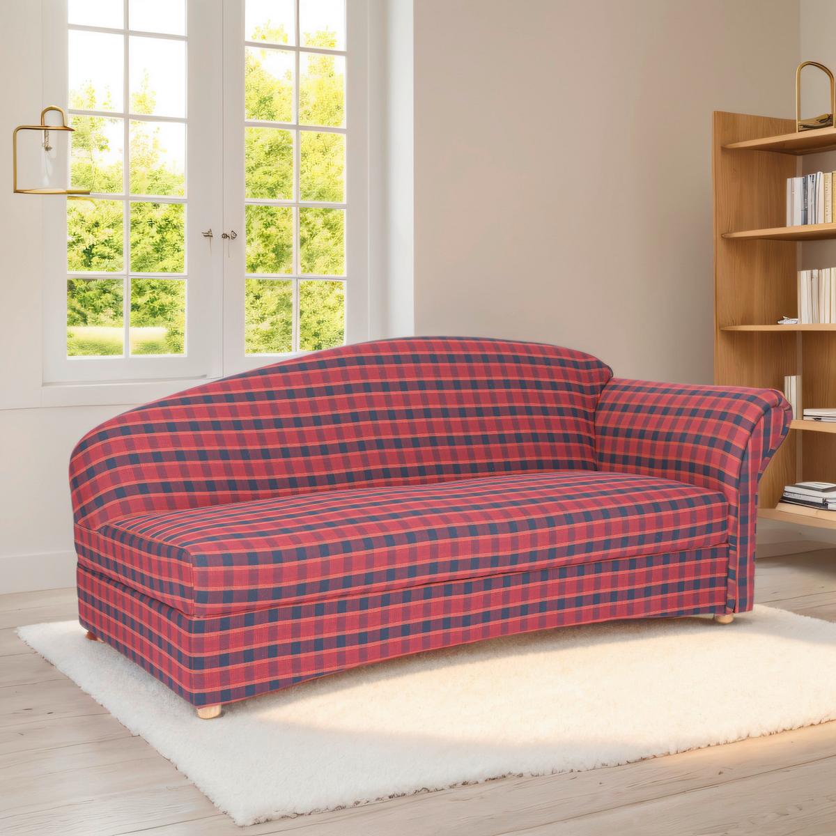 3-Sitzer Loretta, Armlehne rechts, ca.193x83x85 cm - Bordeaux/Rot, Basics, Holz/Holzwerkstoff (193/83/85cm)