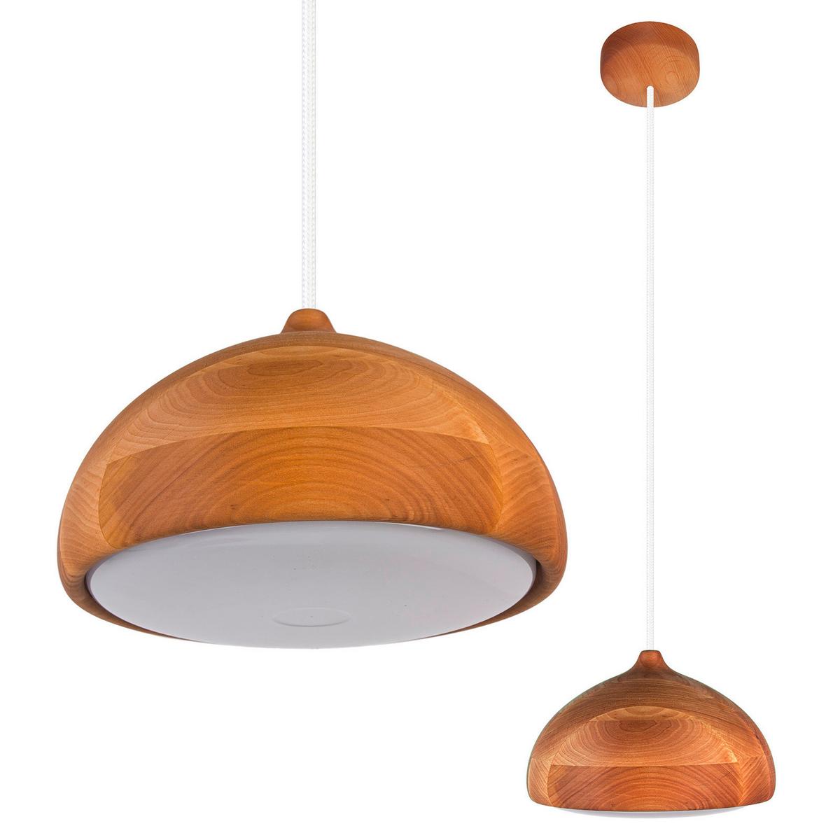 Hängeleuchte 8550232 Acorn II - Erlefarben/Weiß, Natur, Holz (22,5/90-140cm)