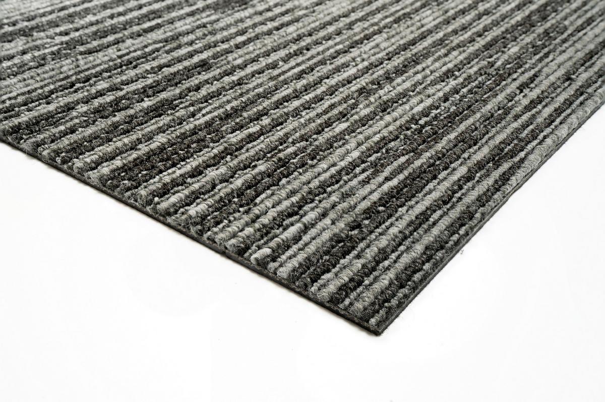 Teppichfliese Grau Ambition 50x50 Cm Florhöhe 3 Mm - Dunkelgrau/Hellgrau, Basics, Textil (50/50cm)