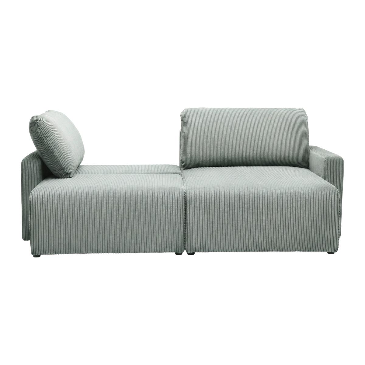 Rohová sedačka DAVE, obojstranná,šalviovozel.menč. - šalviovozelená, Modern, textil (227/146cm) - Based