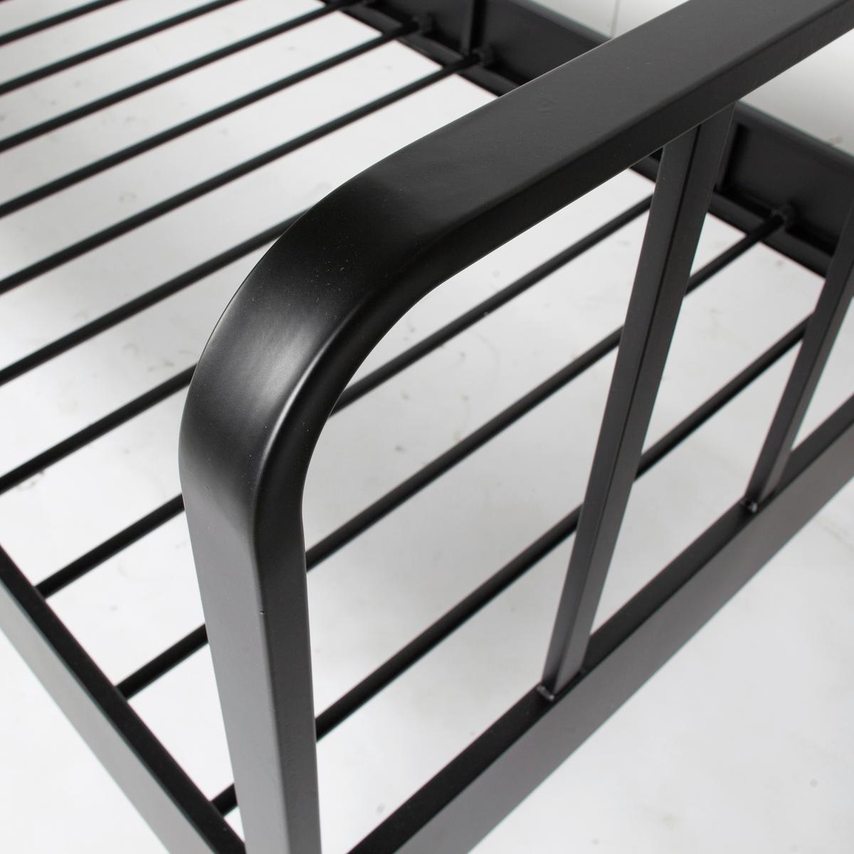METALLBETT Mees Schwarz 90x200cm - Schwarz, Basics, Metall (90/200cm) - MID.YOU
