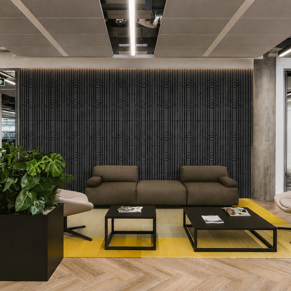 AKUSTIKPANEEL Anthrazit, BxH 40x80 cm - Anthrazit, MODERN, Textil (40/80/1,2cm)