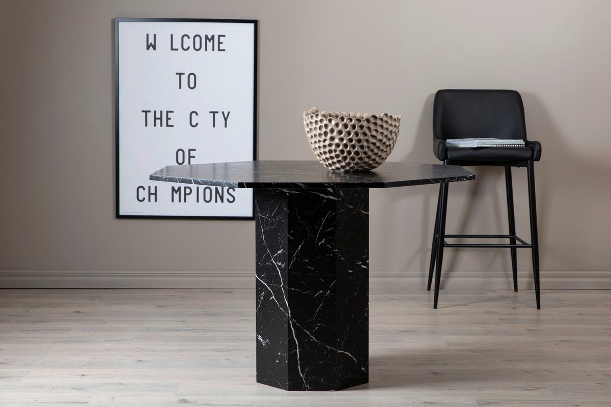 Esstisch Marbs - Schwarz, Design, Holzwerkstoff (110/110/75cm) - Livetastic