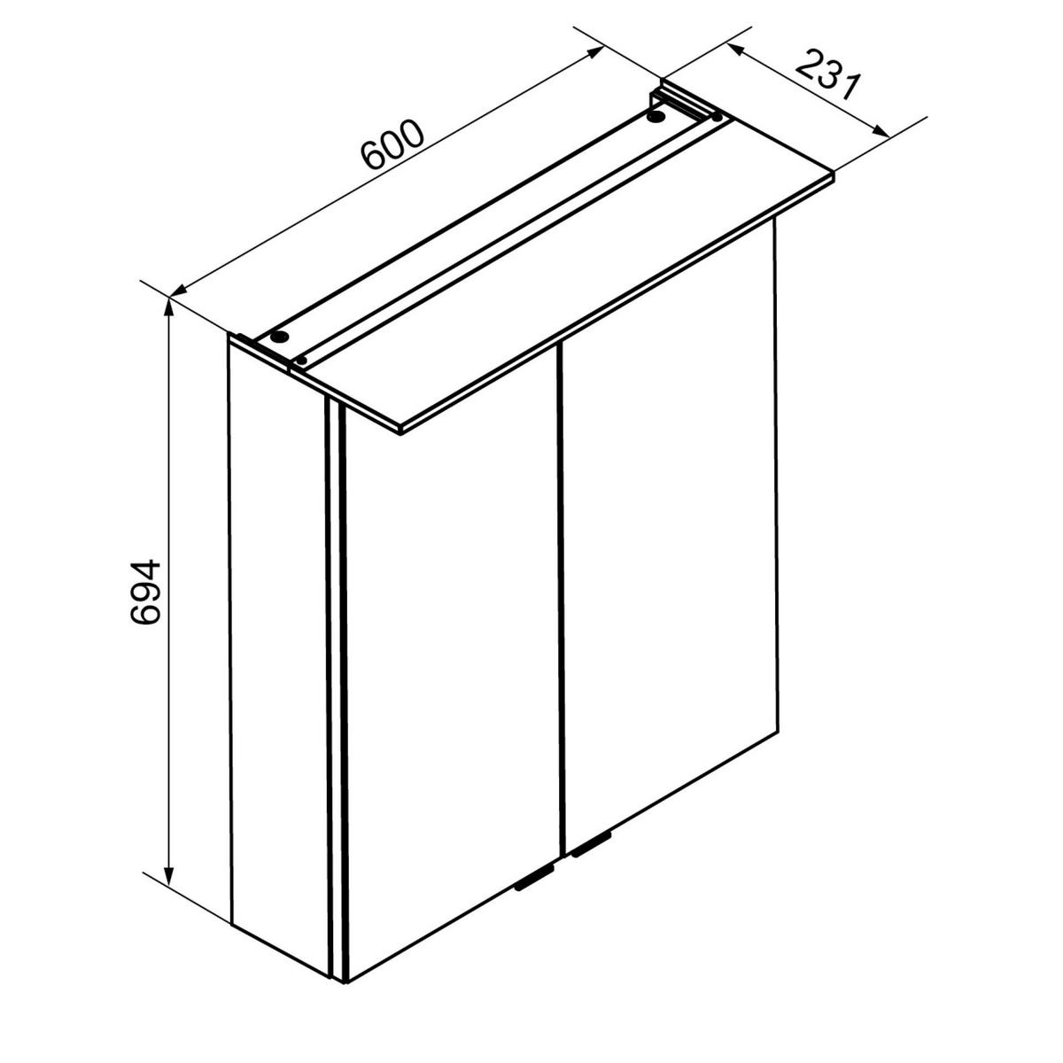 Badezimmer B.Perfekt Eichefarben 3-Teilig - Eichefarben/Weiß, Basics, Glas/Keramik (62,2cm) - MID.YOU