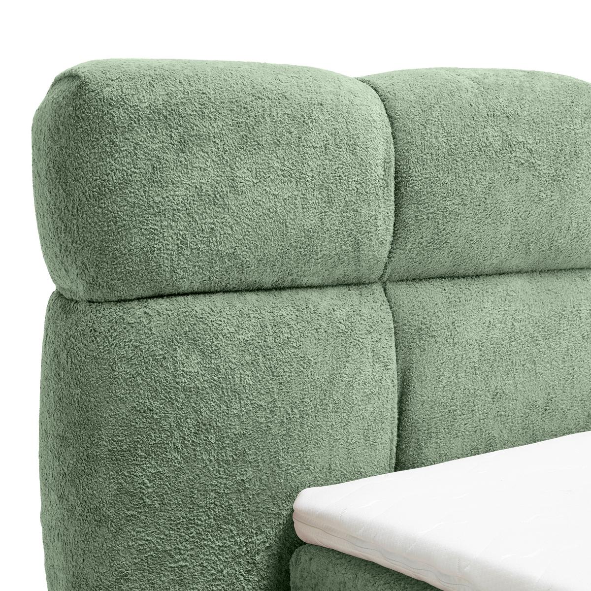 Čalúnená posteľ MONTE 120x200, zelená - čierna/zelená, Konventionell, textil/plast (120/200cm) - Based