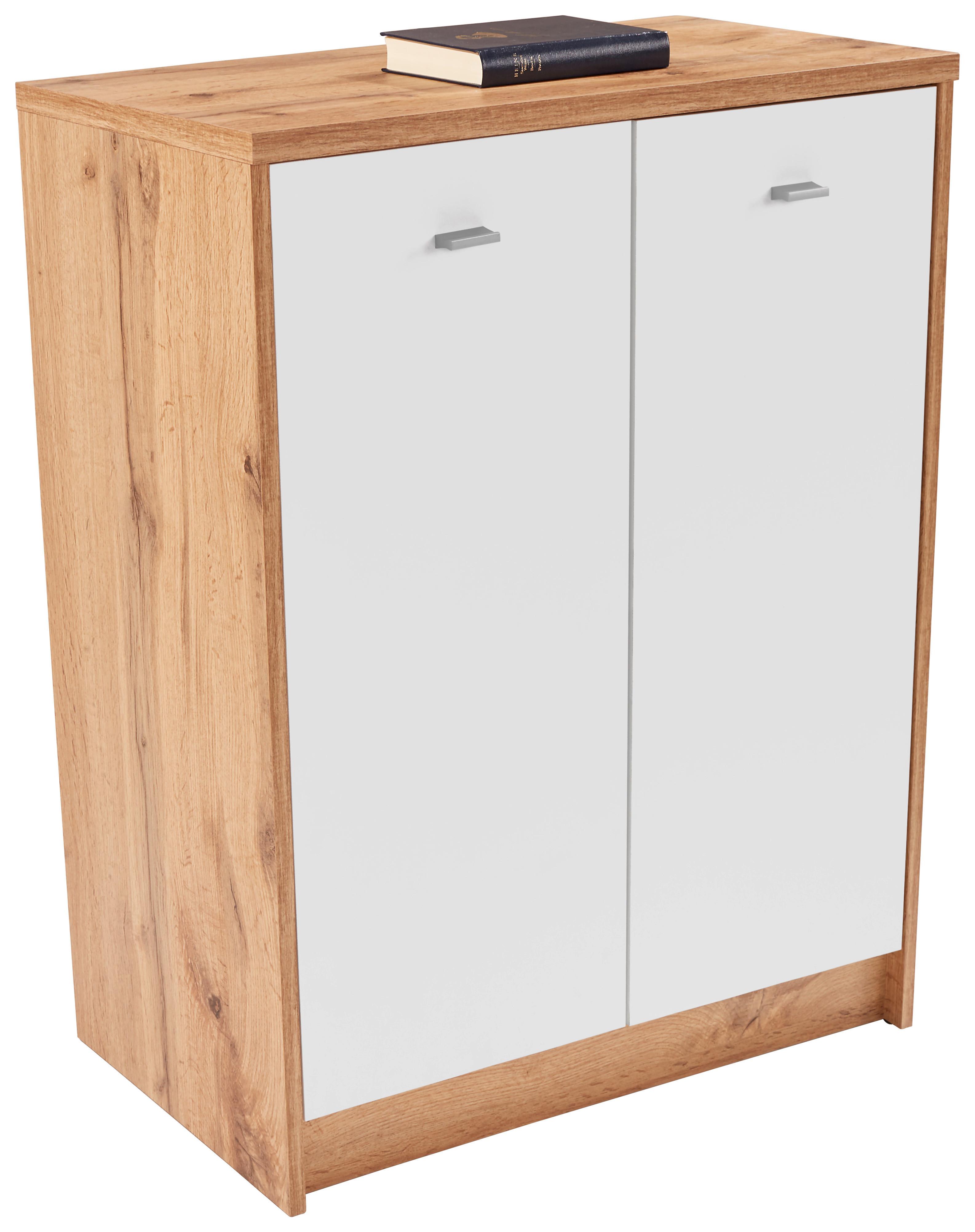 Kommode B 74cm 4-You New, Wotan Eiche Dekor/ Weiß - Eichefarben/Weiß, MODERN, Holzwerkstoff (74/85,4/34,6cm)