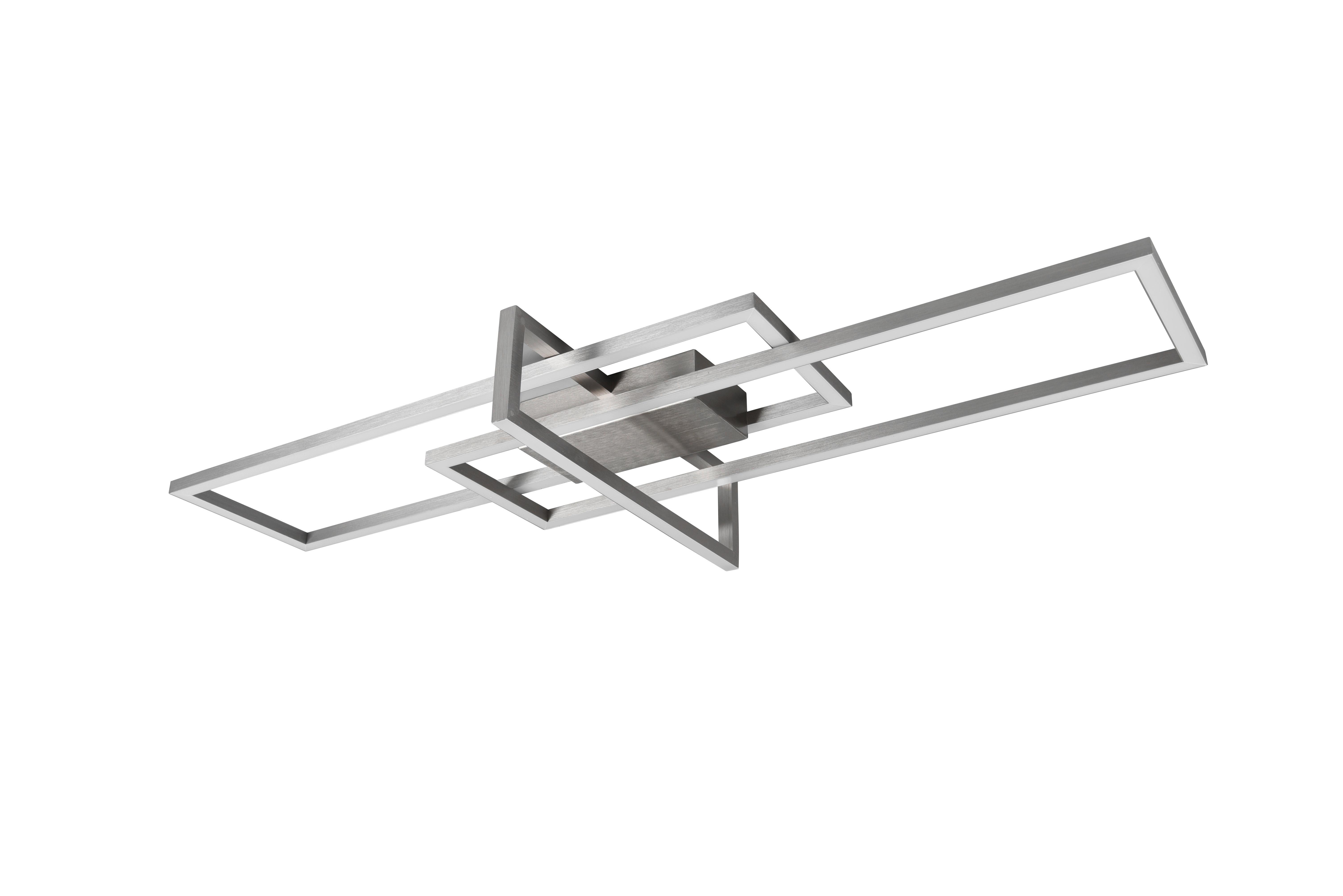 Led-deckenleuchte Salinas L: 100 Cm, Dimmbar - Nickelfarben, Design, Metall (100/11/40cm) - Trio Leuchten